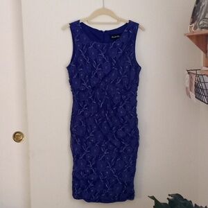 Starry Nite lace overlay shift dress
